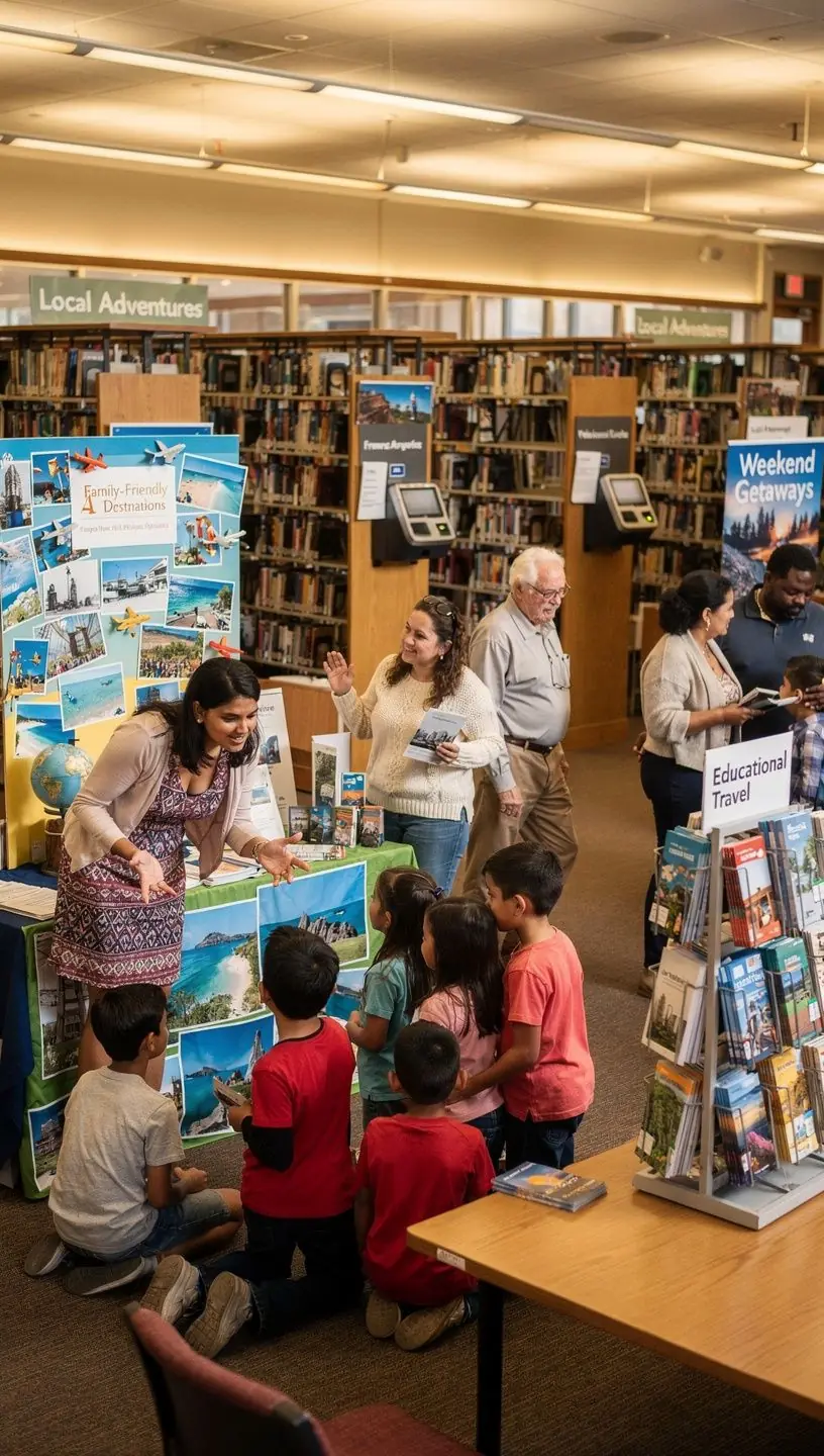 Zbliżenie na mapę z zaznaczonymi trasami wycieczek.